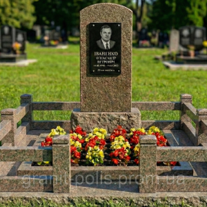 Комплекс пам'ятник граніт чорний одинарний
